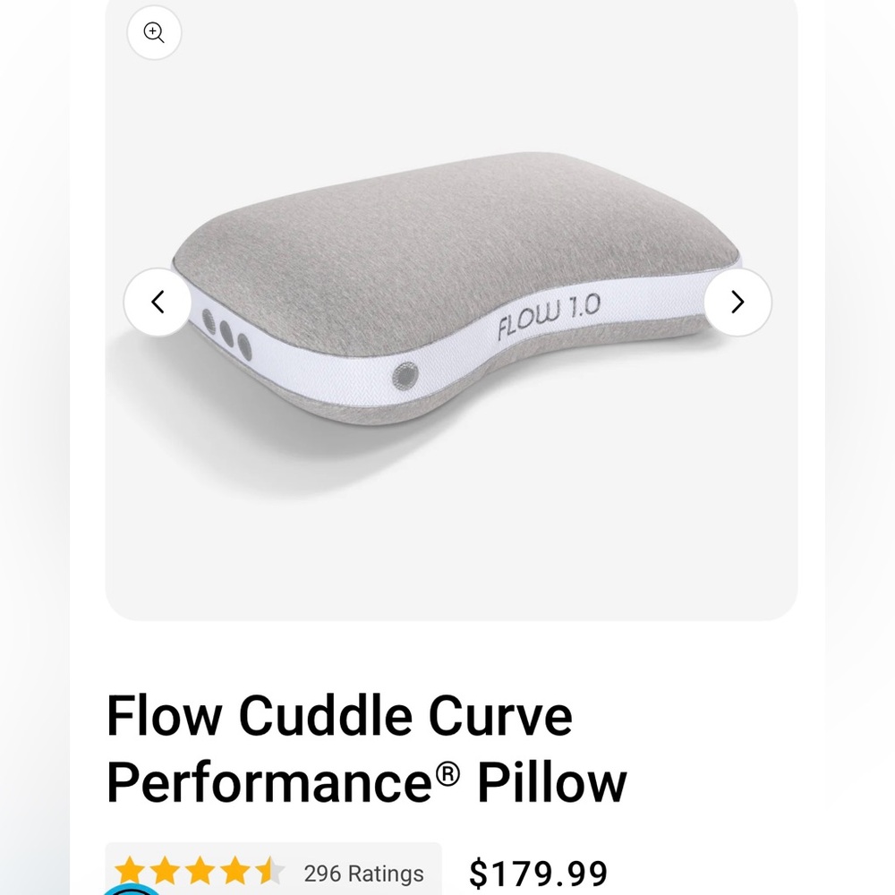 Flow Cuddle Curve Performance Pillow